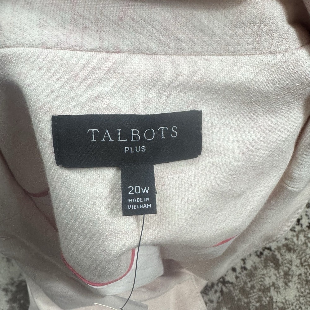 Talbots Blazer Cotton Modal Blend Light Pink 2 Button Jacket Plus Size 20 NEW - Picture 9 of 11